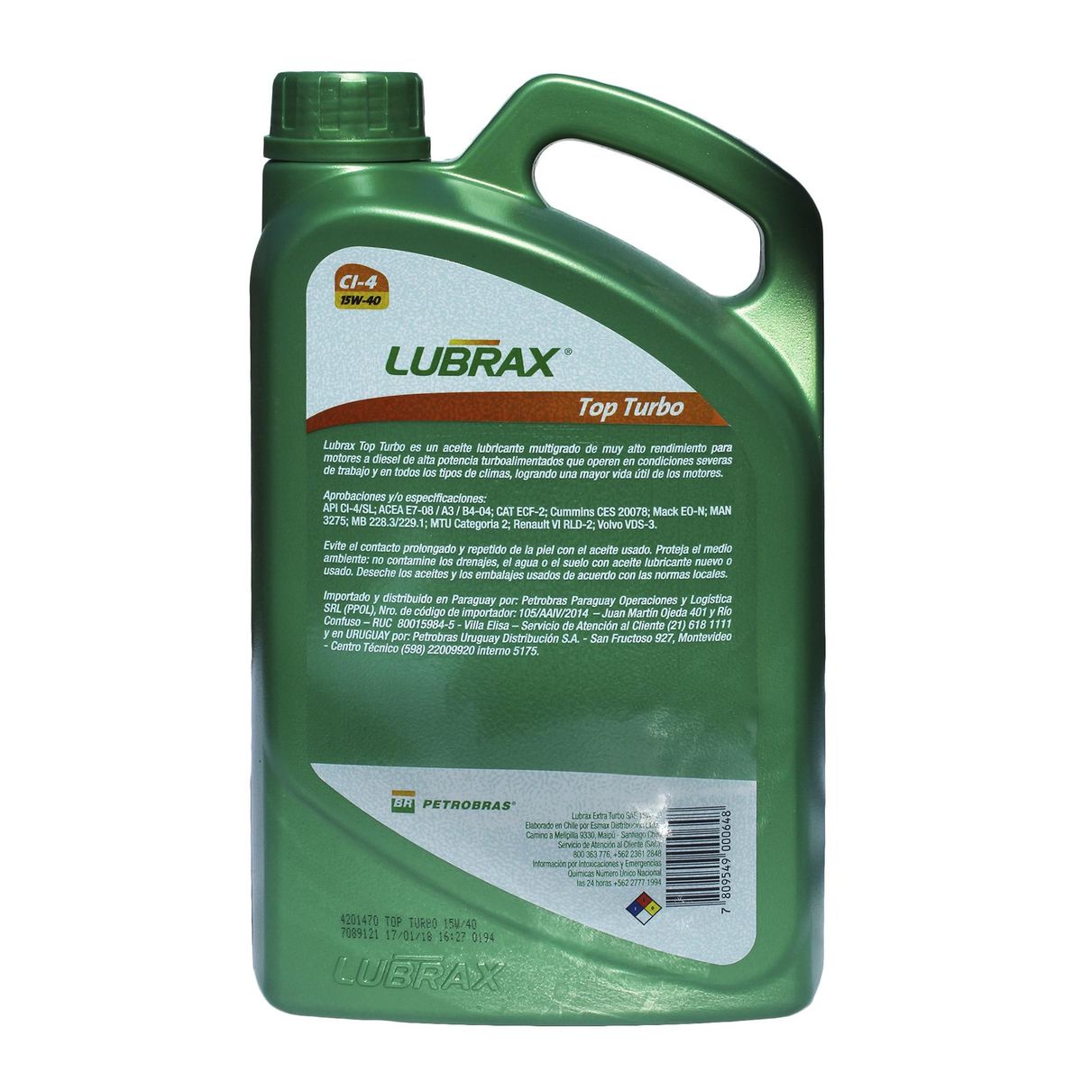 LUBRAX - Aceite Motor Top Turbo Sae 15w-40