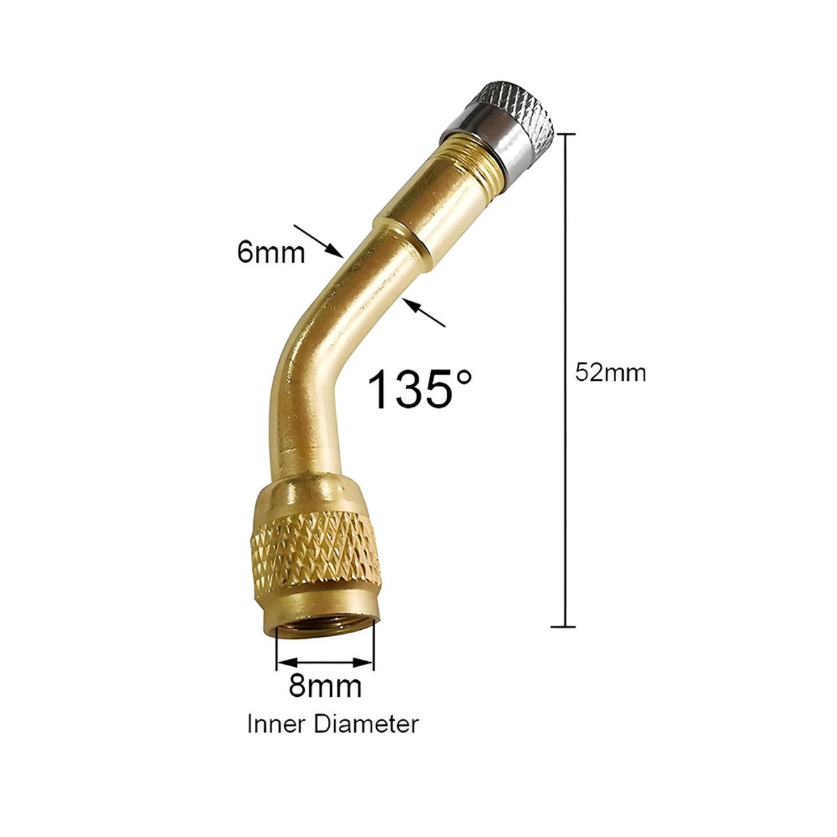 EON - Extension Alargador Valvula Aire Neumatico 135º Auto Moto