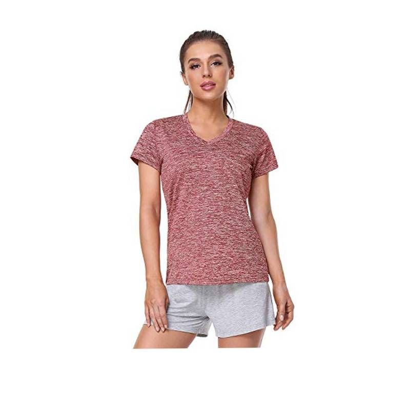 MALCREADO34401 - Camiseta Jaspeada Mujer Manga Corta.