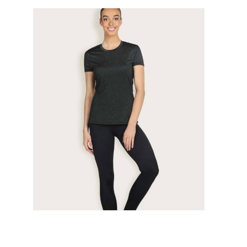 MALCREADO34401 - Camiseta Jaspeada Mujer Manga Corta.