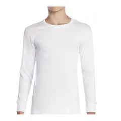 EVERSO - Camisetas Blancas Niño Algodón Con Bambú Manga Larga
