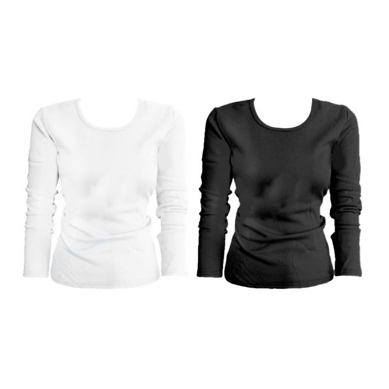 EVERSO - Pack 6 Camiseta Lola Reductora Dama Con Polar Colores Surtidos