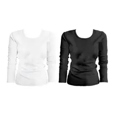 EVERSO - Pack 6 Camiseta Lola Reductora Dama Con Polar Colores Surtidos
