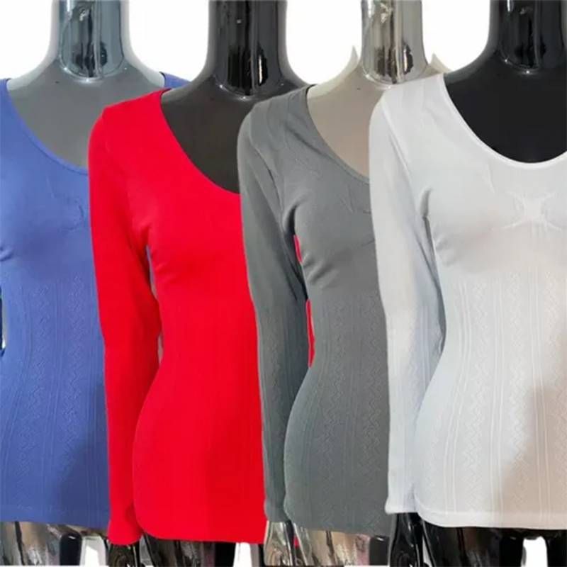 EVERSO - Pack 3 Camiseta Lola Reductora Dama Con Polar 1 Negro+2 Color Surtidos
