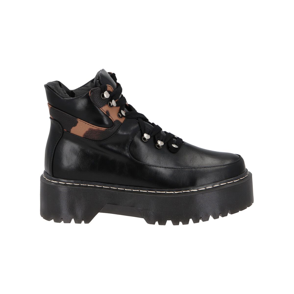 POLICE - Botin Mujer Negro Plataforma Candela Police