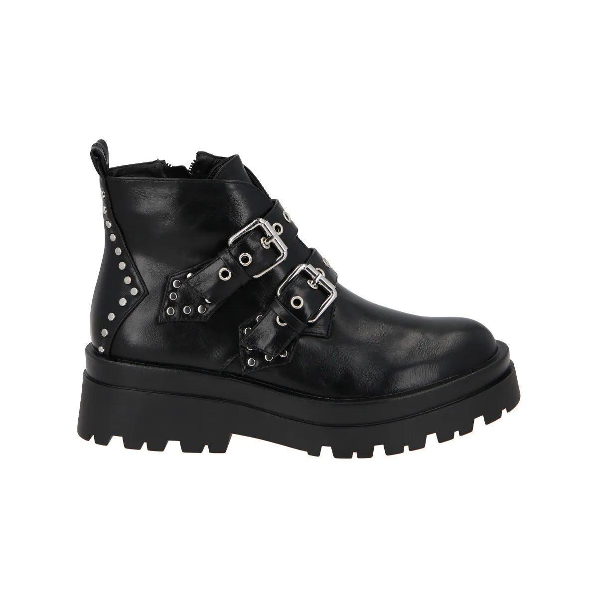 POLICE - Botin Mujer Negro Snake/Hebilla Police