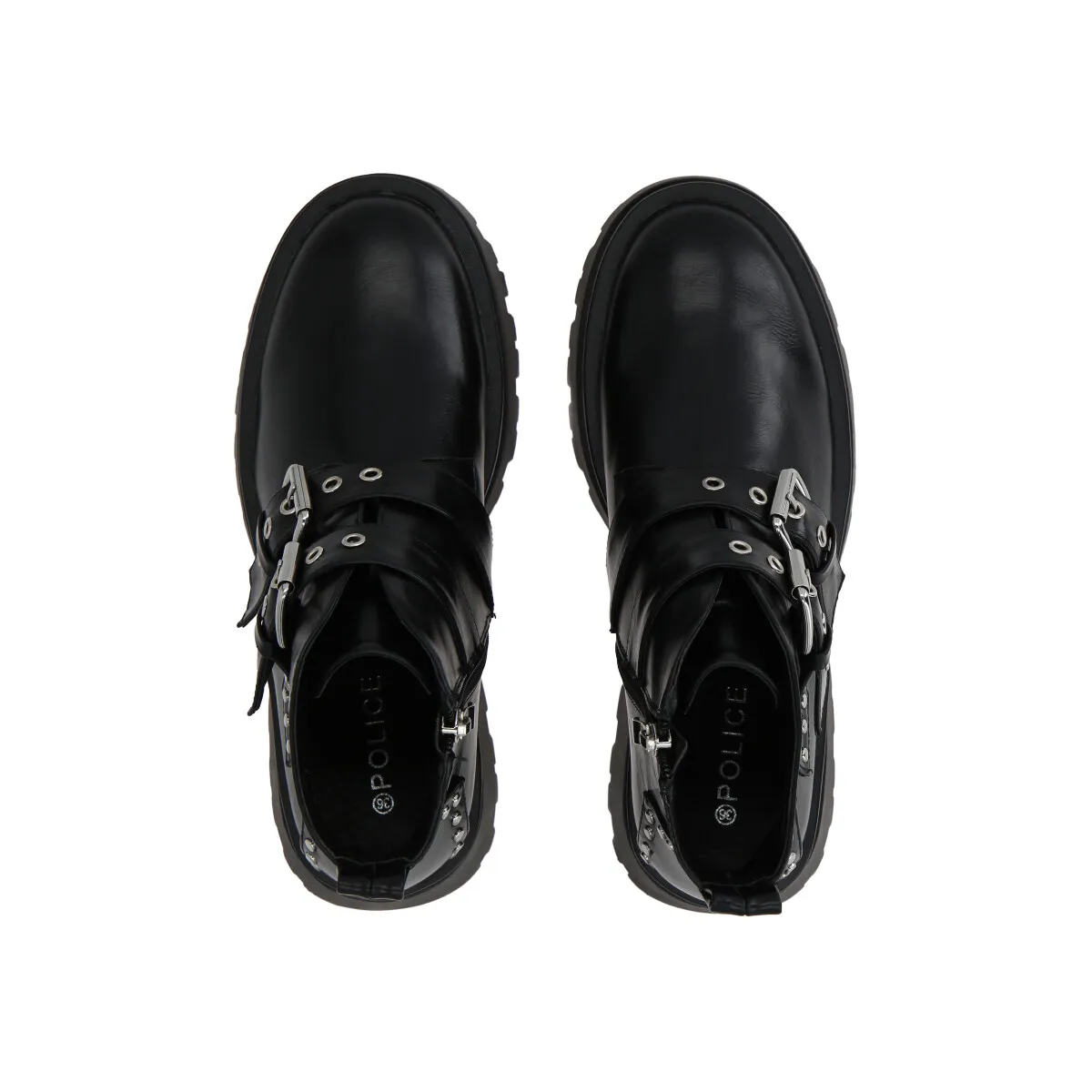 POLICE - Botin Mujer Negro Snake/Hebilla Police
