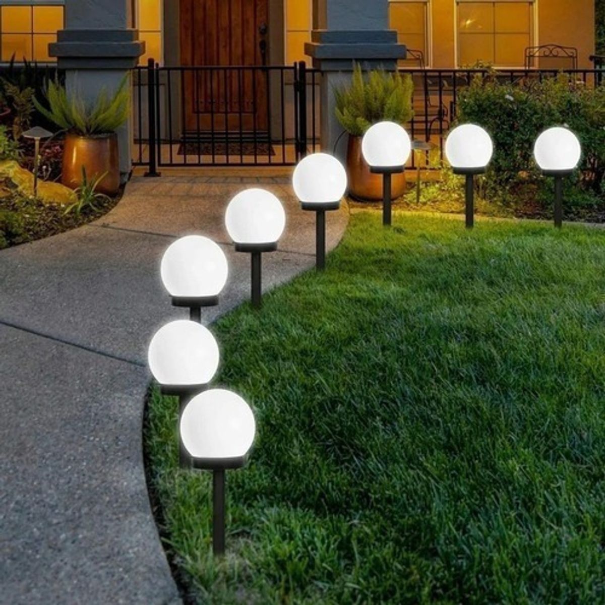 U BUY - Pack De 4 Focos Led Solar Jardin Exterior