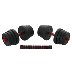 BODYTRAINER - Set Mancuerna Ajustable mas Extensión 15 KG