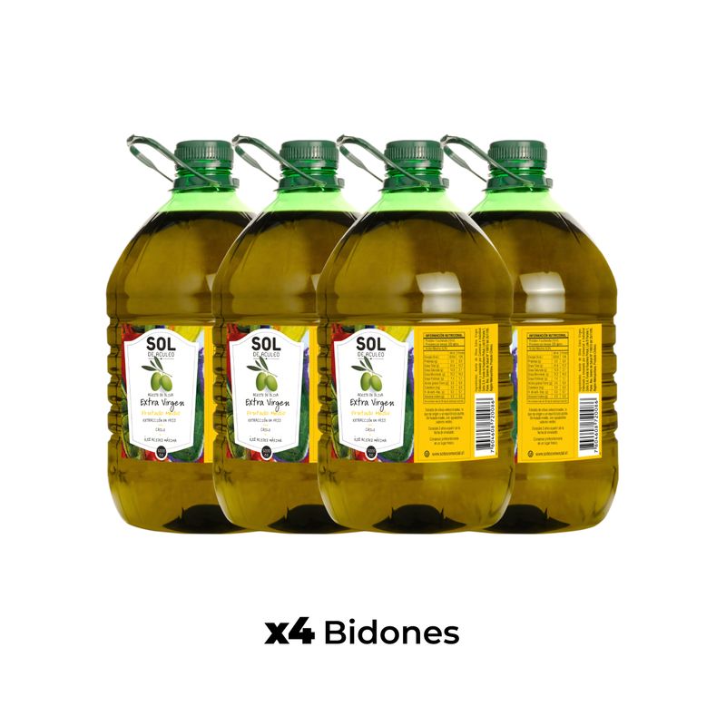 SOL DE ACULEO - Aceite de Oliva extra virgen Sol de Aculeo Blend 4 x 5000 ml