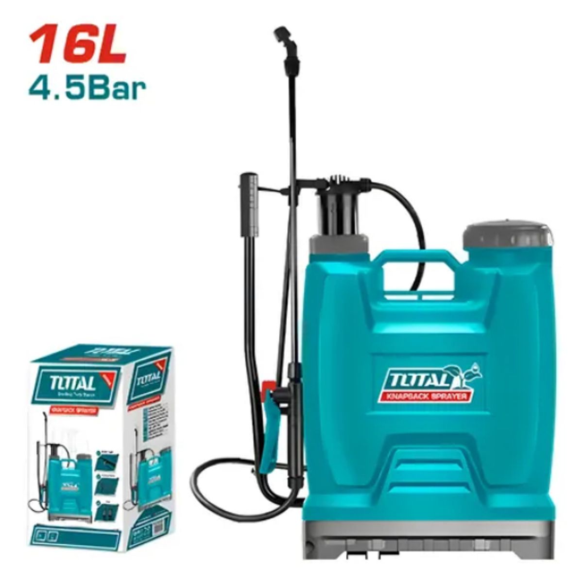 TOTAL TOOLS - Rociador Pulverizador Fumigador Manual A Presion 16 Lts