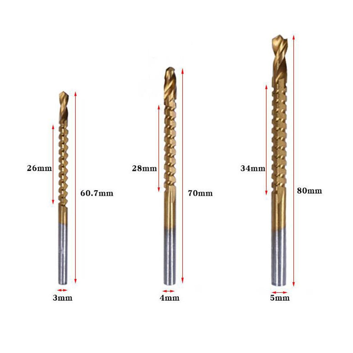 GENERICO - Set de Brocas Ruteadoras Para Madera Kit de Brocas Fresadoras