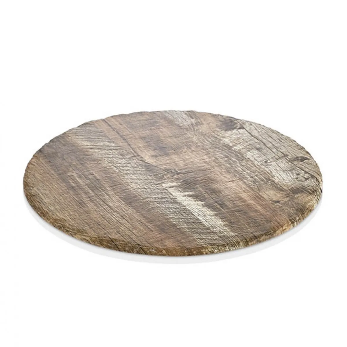 GENERICO - PLATO DE PIZZA MELAMINA 35 CM COLOR MADERA IMAHE