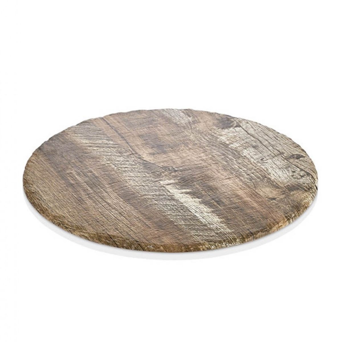 GENERICO - PLATO DE PIZZA MELAMINA 35 CM COLOR MADERA IMAHE