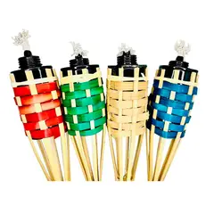 GENERICO - Pack 100 uni antorcha jardín 120cm Bighouse Mimbral