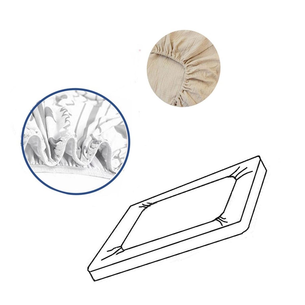 KIVARA - Sabana Bajera Cuna Bebe 130x70 cm. Ramitas Rosas