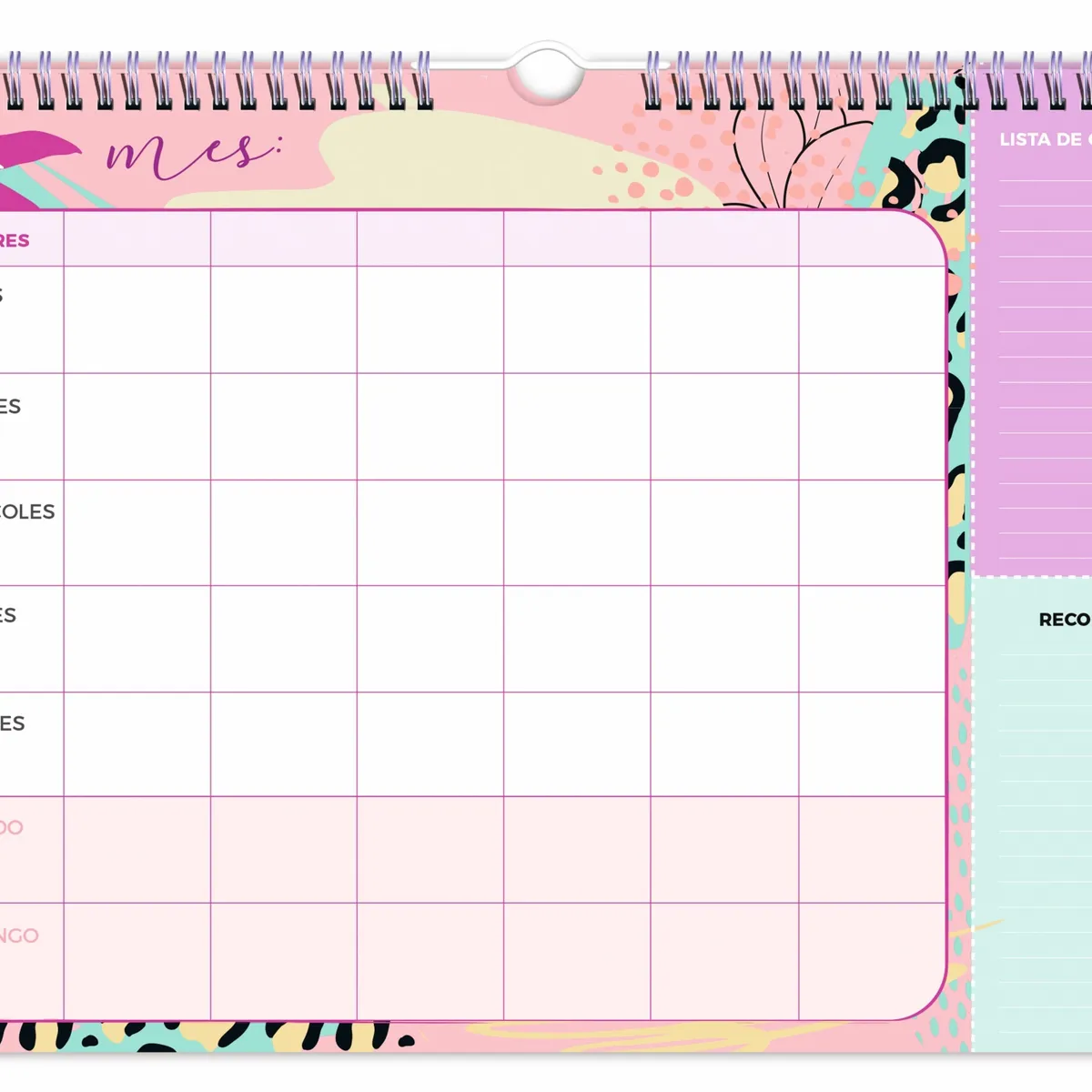 ASCOTT - Calendario Agenda Planificador Familiar Mes Con Lapiz 34h 39x31cm