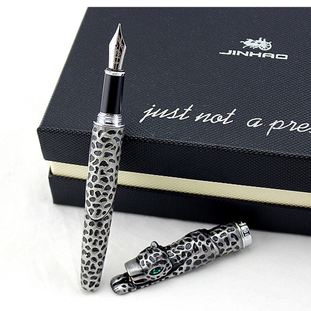GENERICO - Pluma estilográfica Jinhao lujo cabeza animal mod Leopard