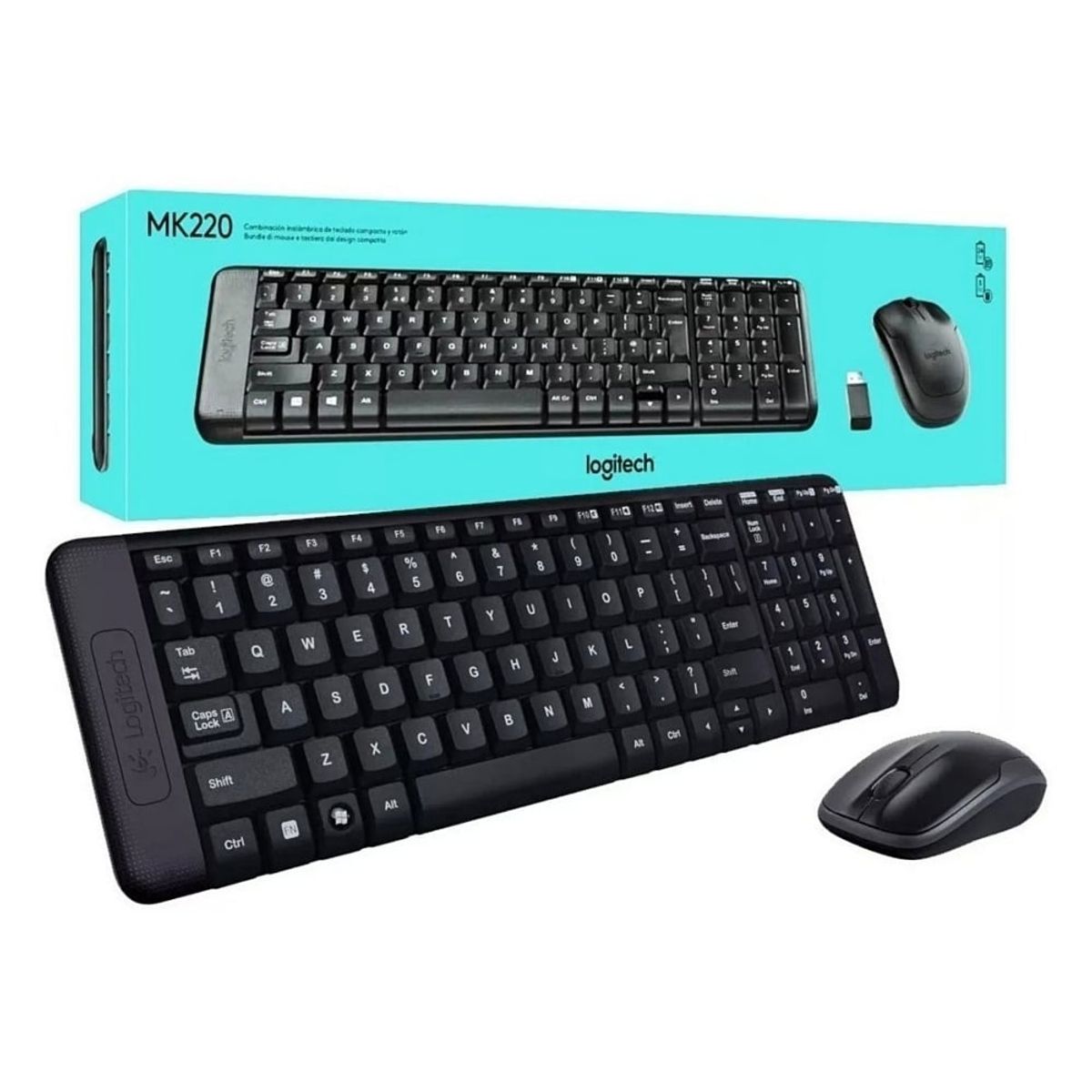 LOGITECH - Combo Teclado Y Mouse Inalámbrico Logitech Mk220 LOGITECH