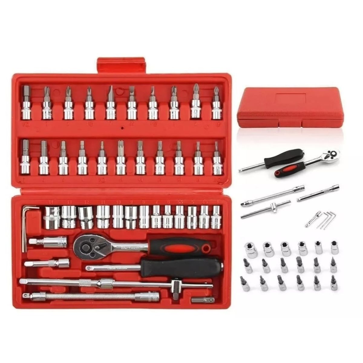 GENERICO - OFERTA Juego Caja set Dados Con Chicharra 1/4 46 Piezas