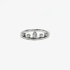 ROSETT - Anillo corona con circones Plata ley 925