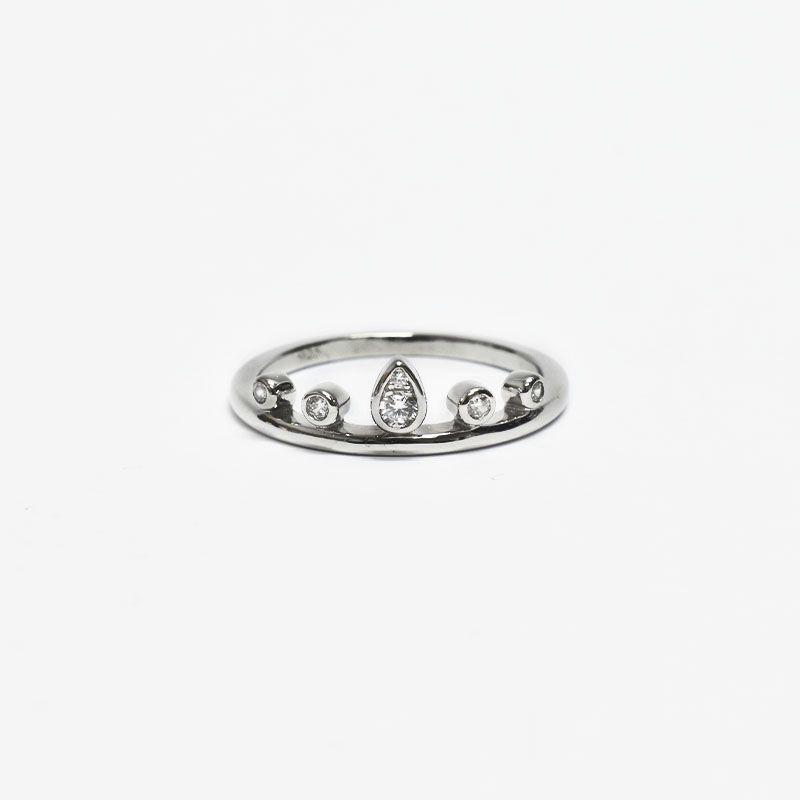 ROSETT - Anillo corona con circones Plata ley 925