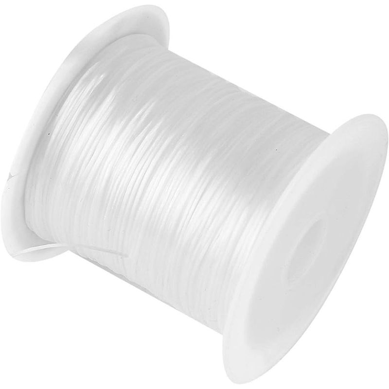 GENERICO - Rollo Hilo Elastico 10 Metros 0,8 Mm Nylon Goma Blanco 7717
