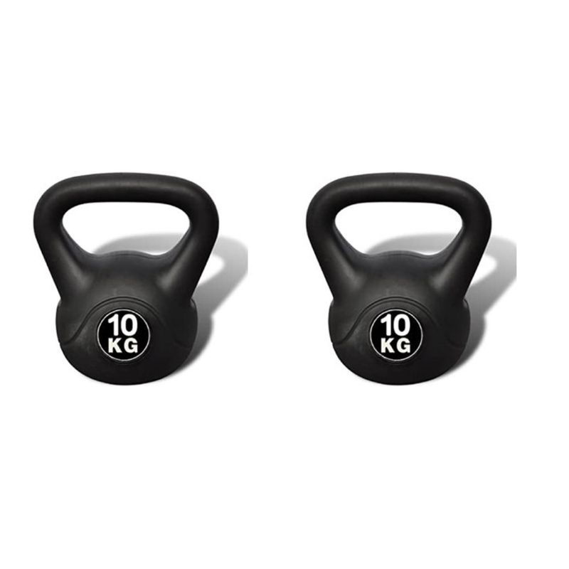 LUMAX - Set Par de Pesas Rusas Kettlebell 10kg Entrenamiento