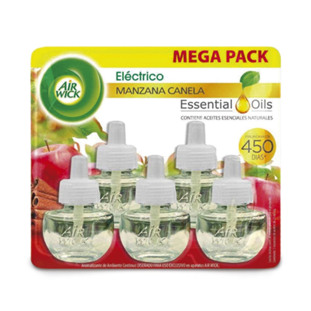 AIRWICK - Recarga Desodorante Electrico Manzana Canela Airwick 5 Un AIR WICK