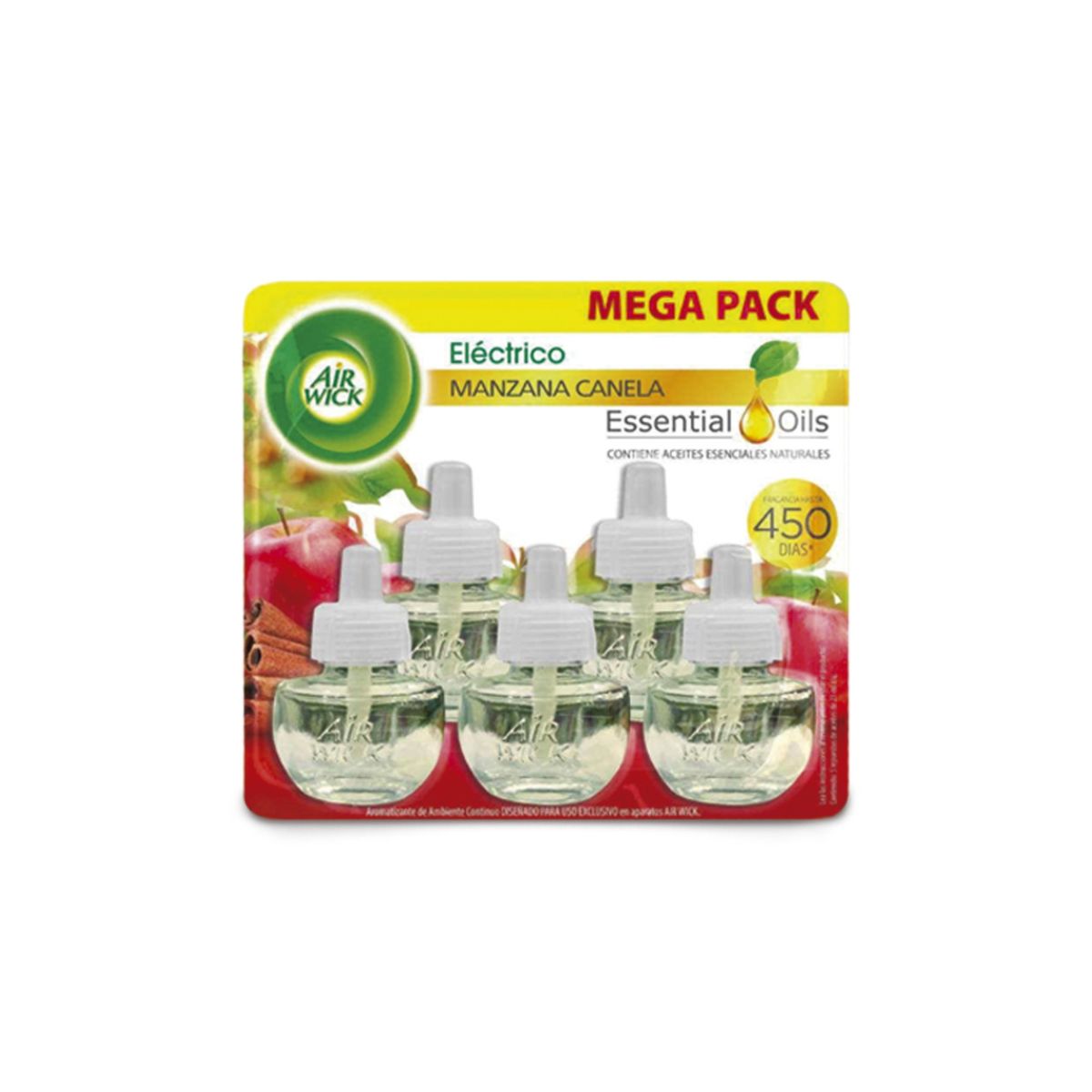 AIRWICK - Recarga Desodorante Electrico Manzana Canela Airwick 5 Un AIR WICK