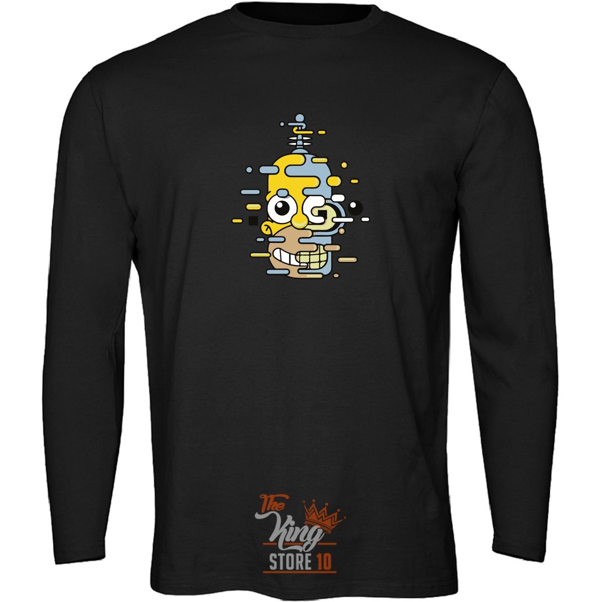 GENERICO - Polera Manga Larga Futurama Simpson Homero Bender Simpsorama