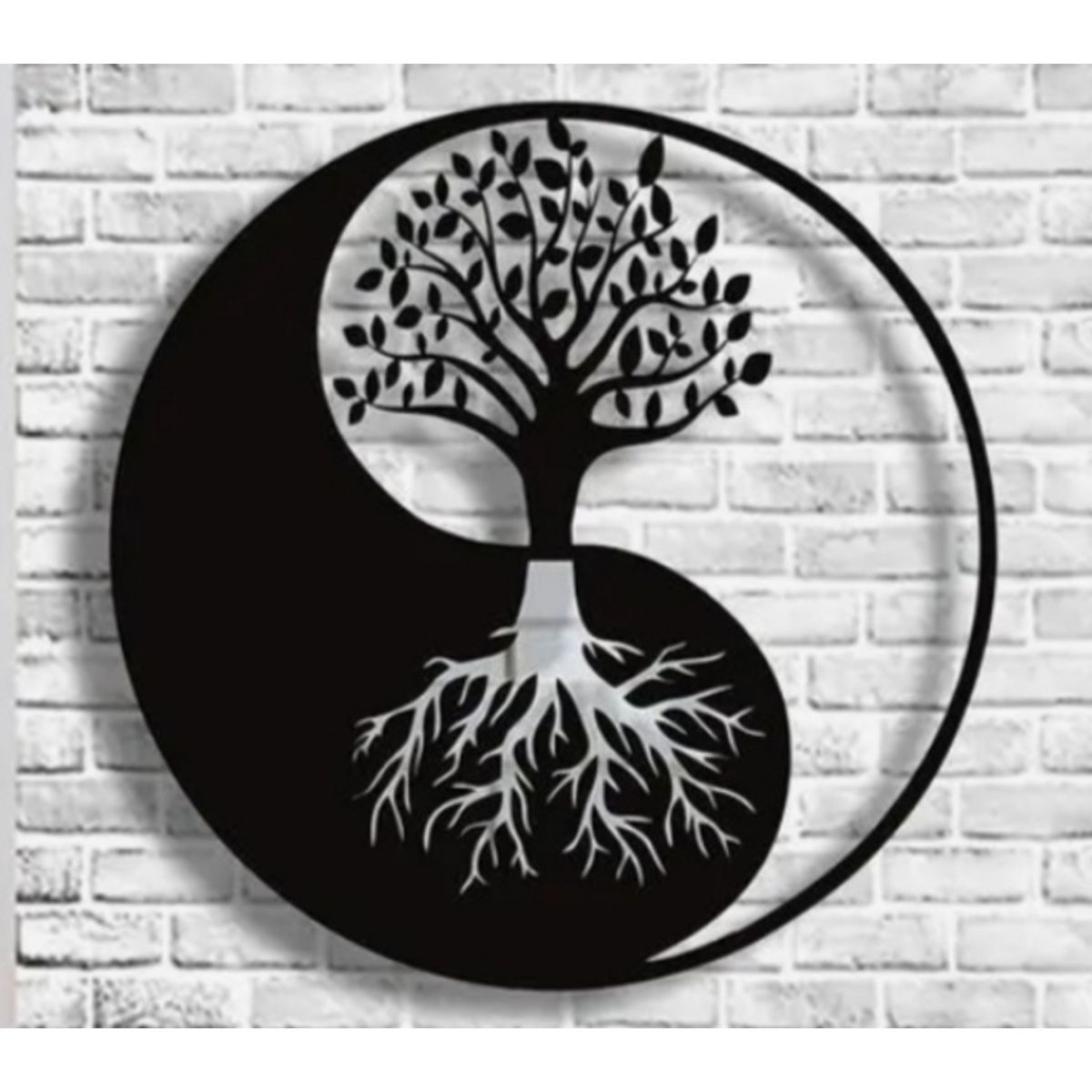 GENERICO - Cuadro Decorativo  de madera mdf yin yang