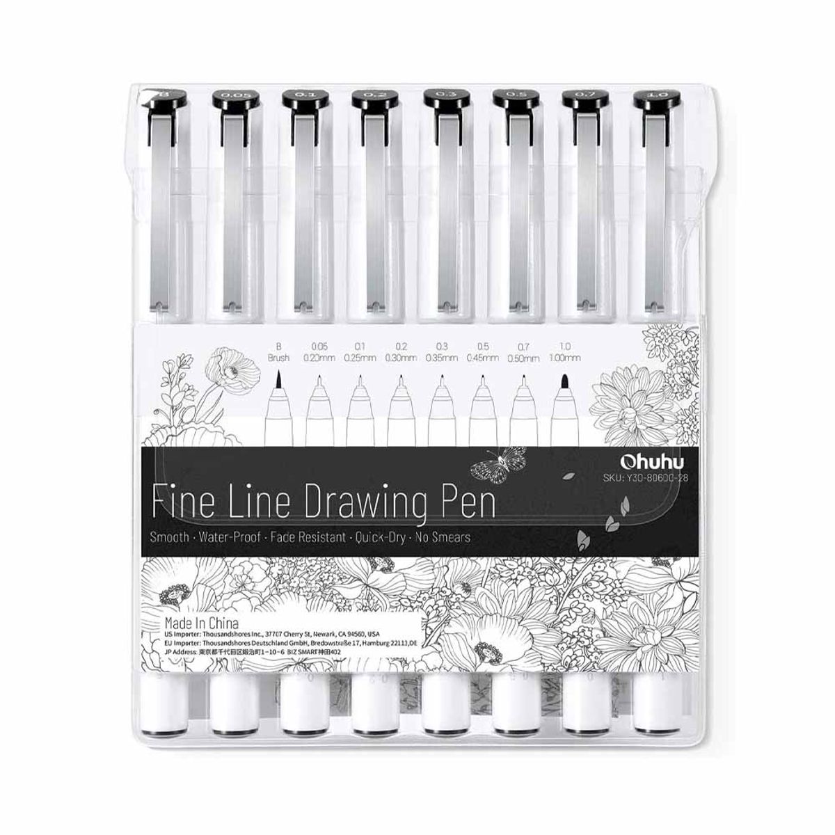 OHUHU - Ohuhu 8 Marcador Tiralíneas Para Dibujo.