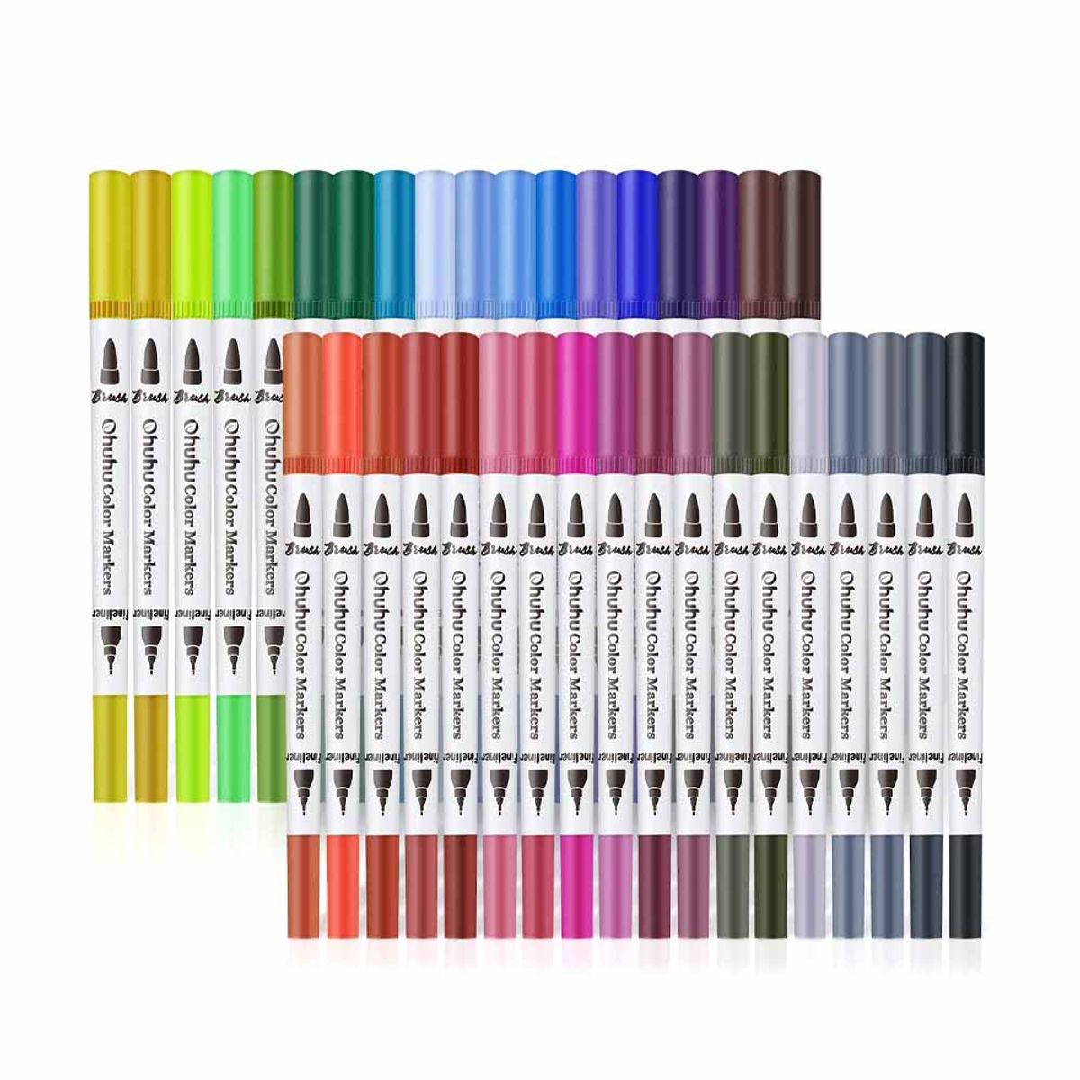 OHUHU - Ohuhu 36 Marcadores Doble Punta Acuarelables