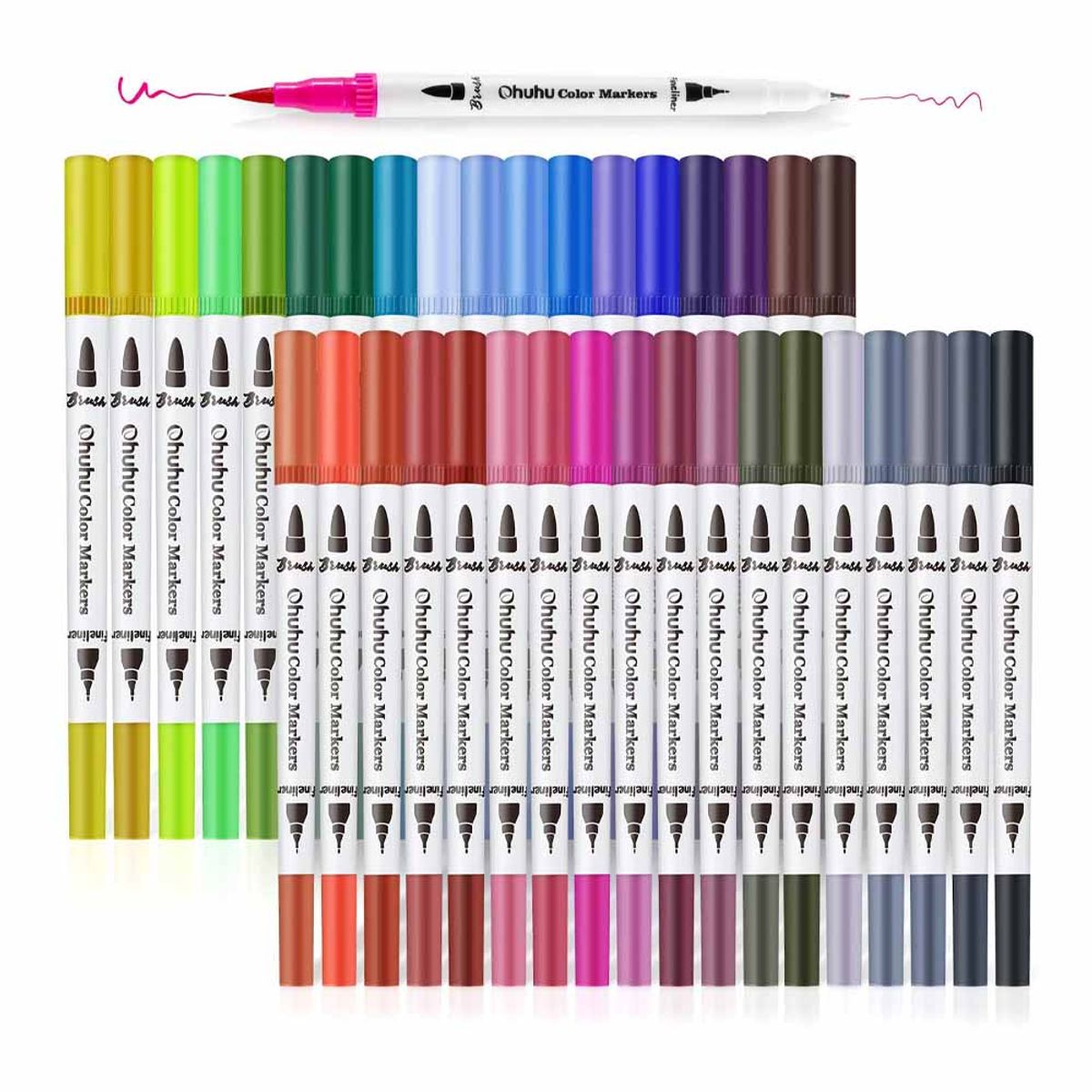 OHUHU - Ohuhu 36 Marcadores Doble Punta Acuarelables