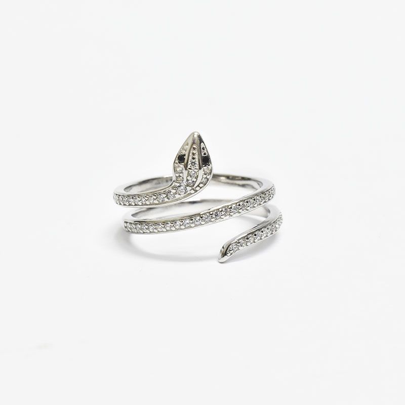 ROSETT - Anillo serpiente en circones Plata ley 925