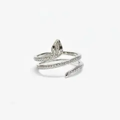 ROSETT - Anillo serpiente en circones Plata ley 925