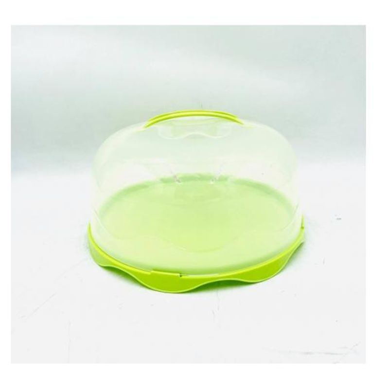 MOOI - BASE DE TORTA CON TAPA TRANSPARENTE - BASE COLOR VERDE