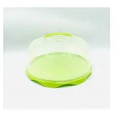 MOOI - BASE DE TORTA CON TAPA TRANSPARENTE - BASE COLOR VERDE