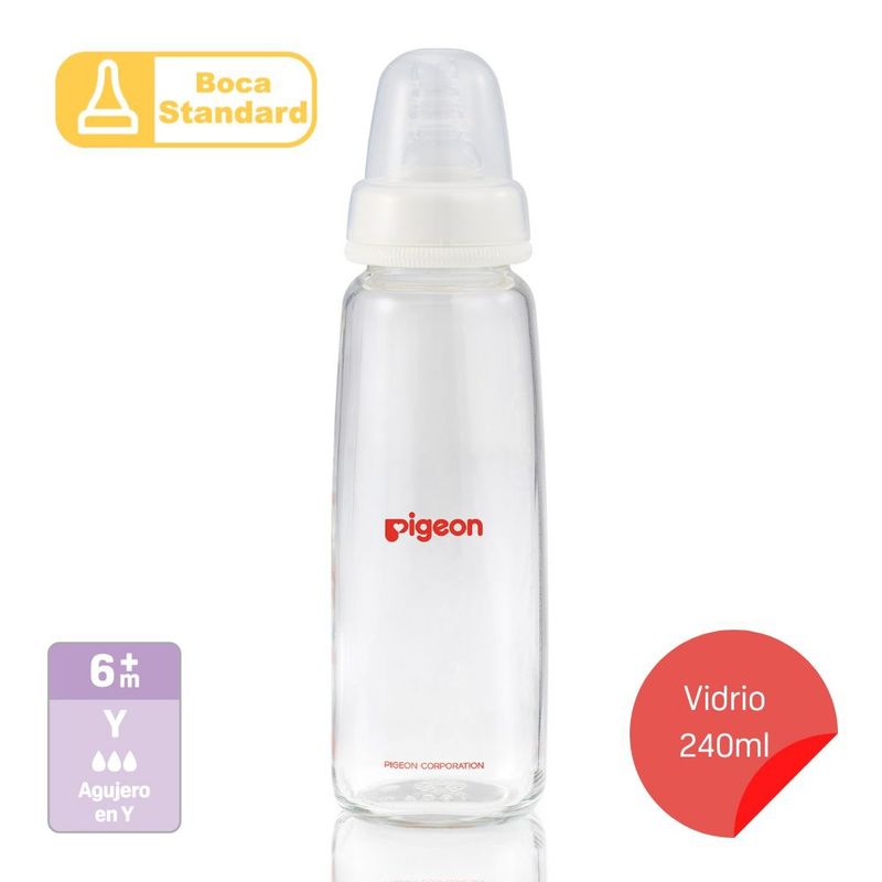 PIGEON - Mamadera Vidrio PIGEON Flexible 6m 240ml