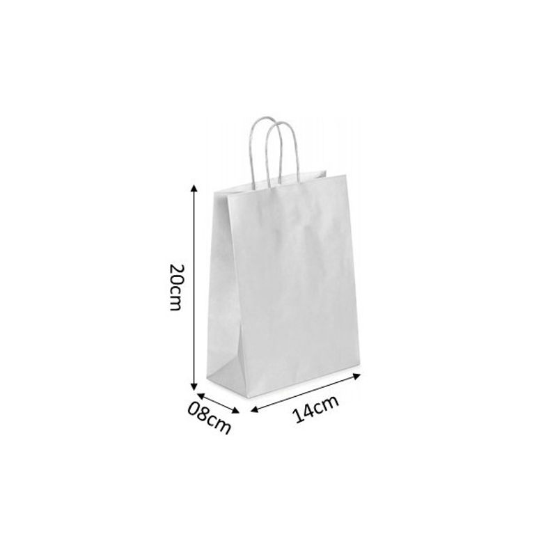 GENERICO - Bolsas de Papel Blancas 14x08x20 por 50 unidades…