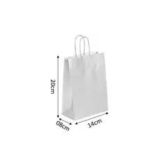 GENERICO - Bolsas de Papel Blancas 14x08x20 por 50 unidades…