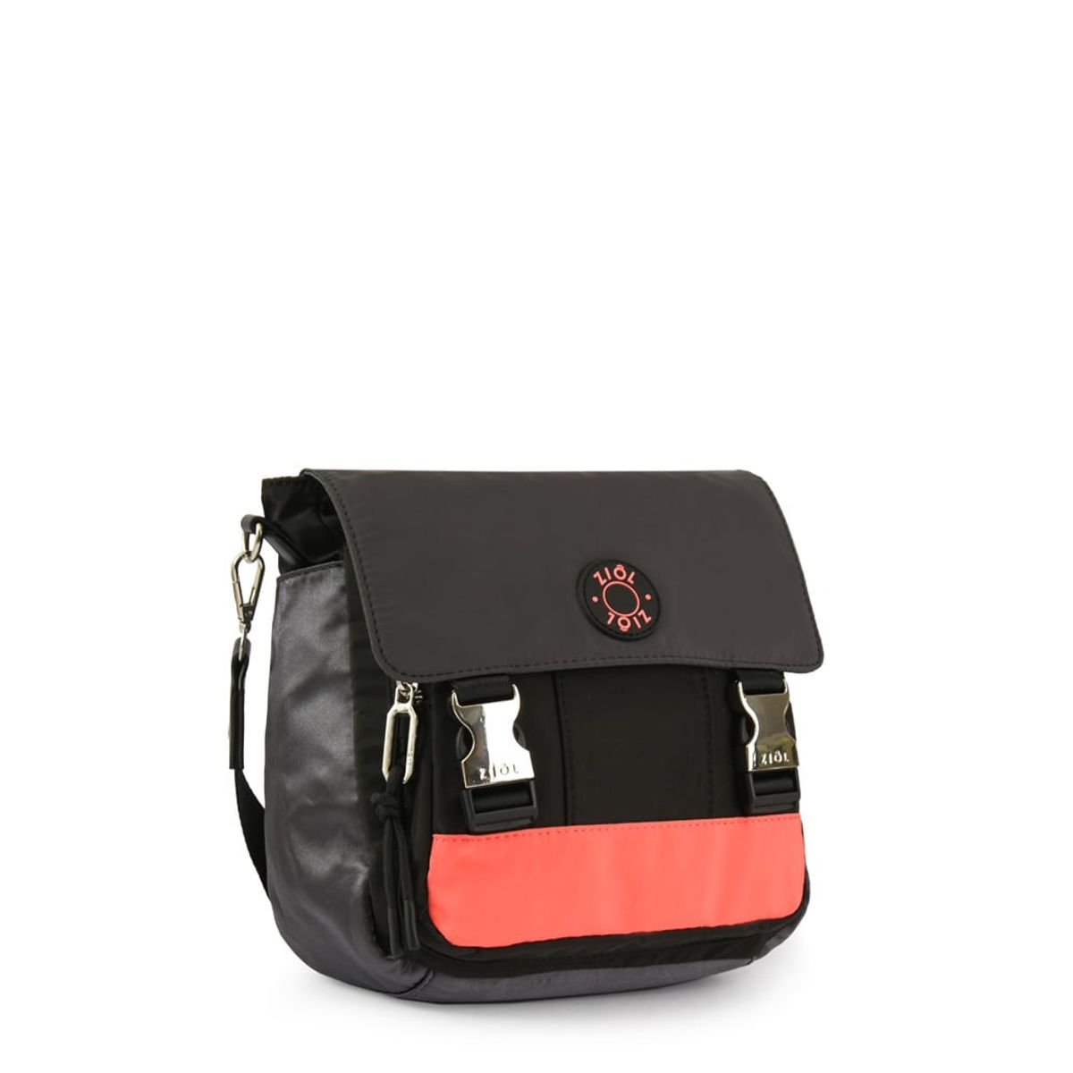 ZIOL - Cartera bandolera con tapa mediana joselina negro