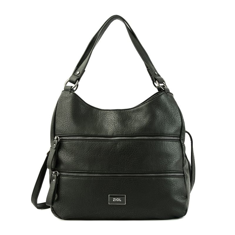 ZIOL - Cartera dos asas tres divisiones mediana catherine negro