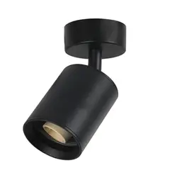 GENERICO - Foco Aplique Porta Gu10 Techomuro Orientable Negro Want LUZ CALIDA