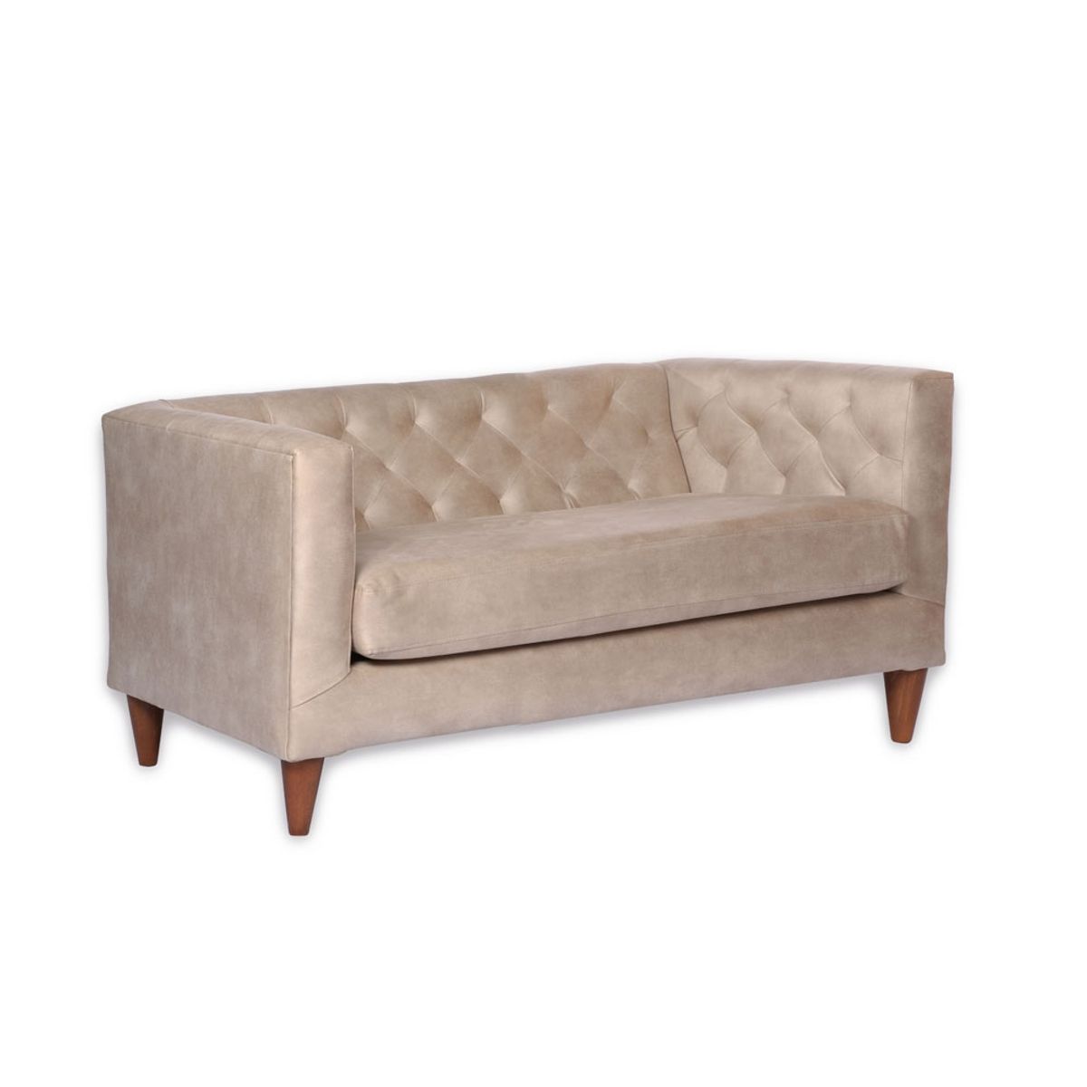 LATAM HOME - Sofá Brescia 2 Cuerpos Cuero Kentucky Beige