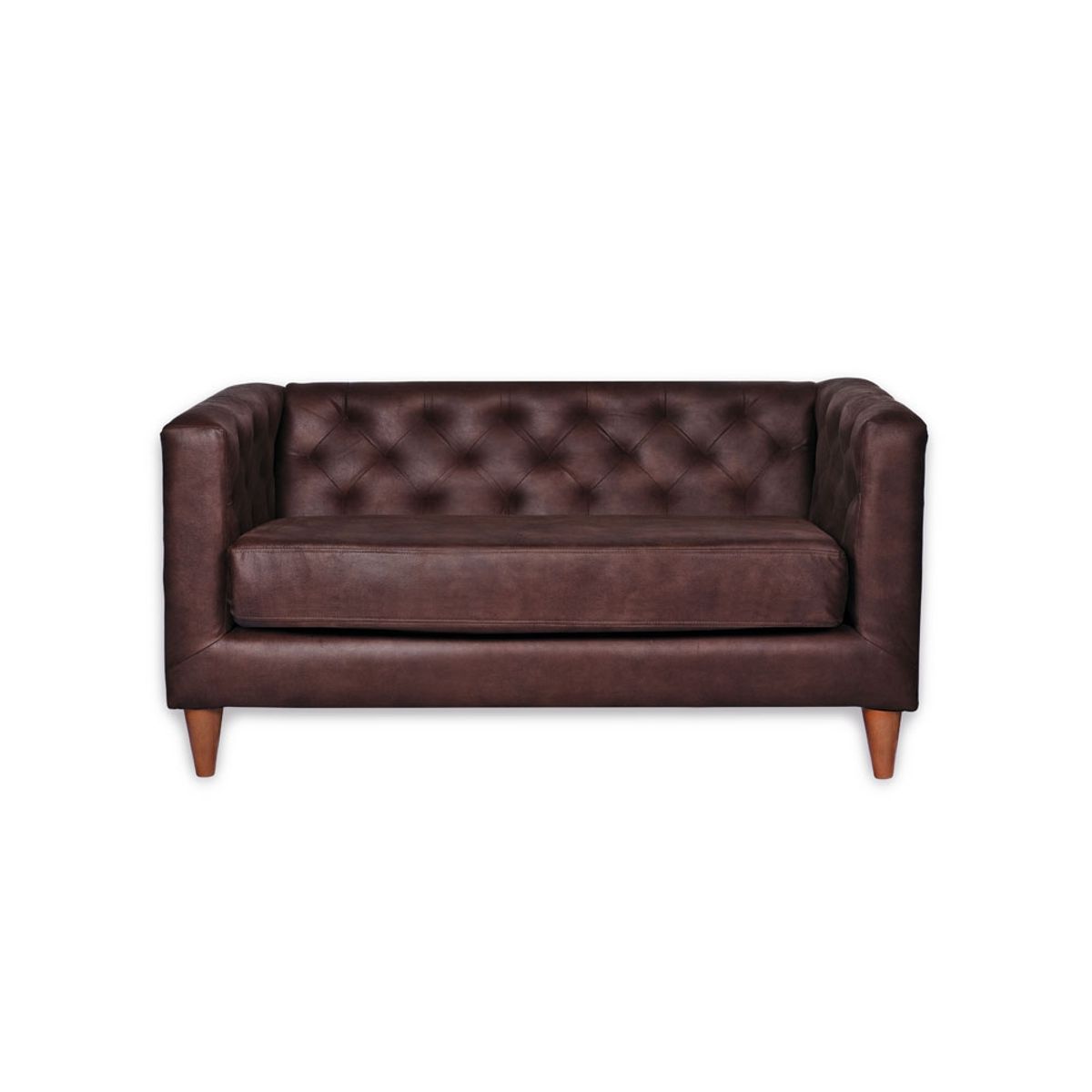 LATAM HOME - Sofá Brescia 2 Cuerpos Cuero Kentucky Cafe Moro