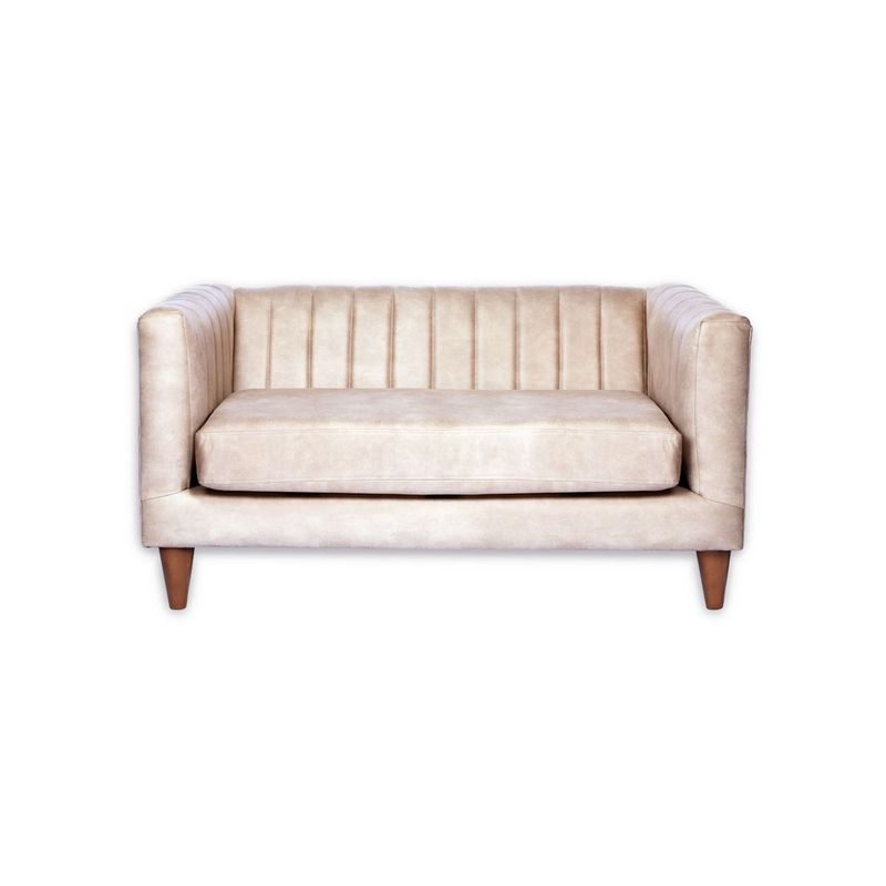LATAM HOME - Sofá Sorrento 2 Cuerpos Cuero Kentucky Beige