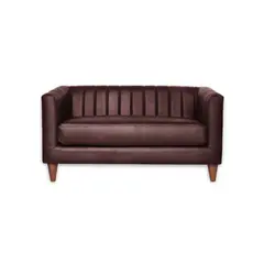 LATAM HOME - Sofá Sorrento 2 Cuerpos Cuero Kentucky Cafe Moro