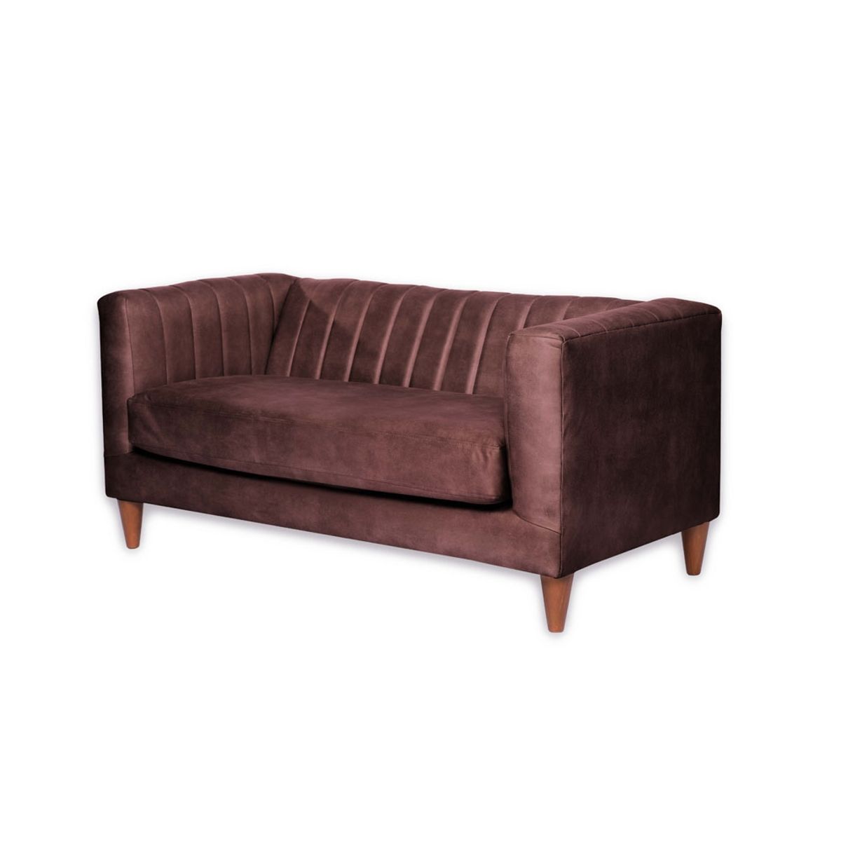 LATAM HOME - Sofá Sorrento 2 Cuerpos Cuero Kentucky Cafe Moro